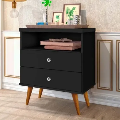 Mesa de Cabeceira Status 2Gvs Preto.Jequitiba J.A Moveis - Entrega Rápida!
