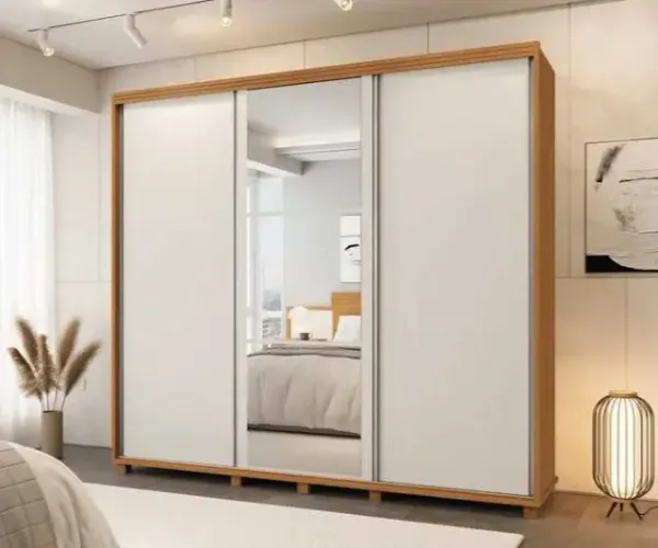 Guarda Roupa Casal Berlin 3 Portas 6 gavetas C/Espelho 100% MDF  FAZEMOS ENTREGAS
