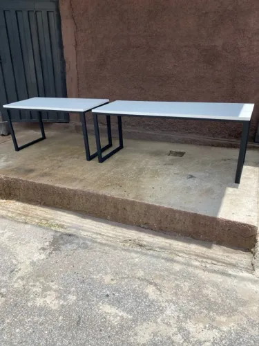 Mesa estilo industrial, mdf com espessura de 30 mm