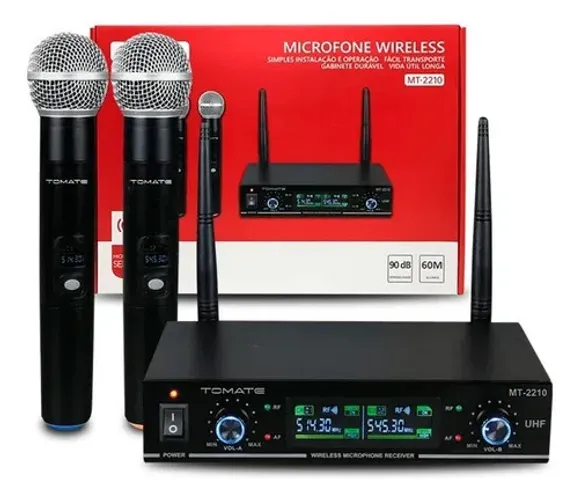 Microfone Wireless Tomate MT-2210