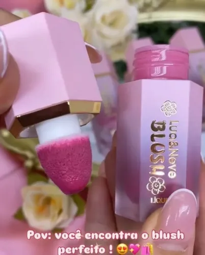 Blush líquido lua&neve estilo da gringa produto de beleza coreana