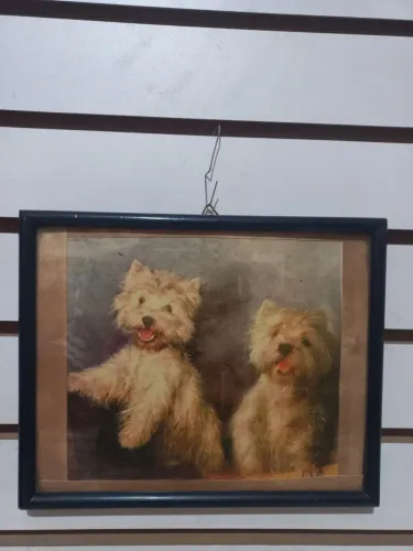 Quadro Decorativo com Cães de Estimação