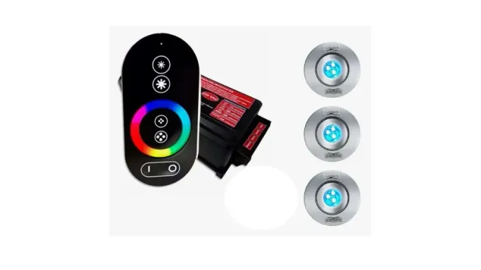 Modulo de Comando Touch Plus Sodramar + 3 Hiper Led Frente Inox