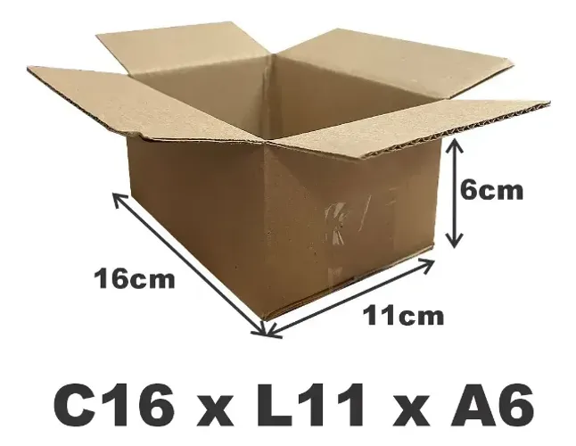 Caixas de Papelão 16x11x6 100 Unidades NOVAS