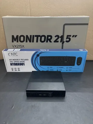 Desktop Dell Optiplex 3060 MFF + Monitor LED 21,5 pol + Teclado e mouse