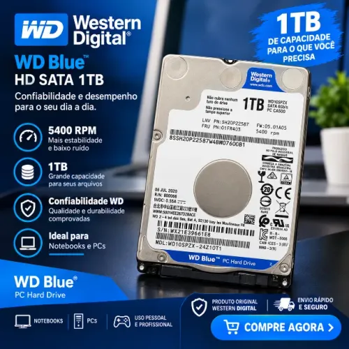 HD WESTERN DIGITAL 1TB 2,5"