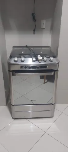 Fogão Brastemp Gourmand 4 Bocas Inox (Trempes de Ferro Fundido)