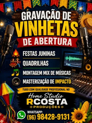 Vinhetas de abertura Festa junina 2026