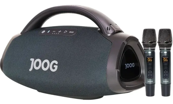 Caixa De Som Bluetooth Joog One Hifi Jof01 200w C/ Microfone Preto