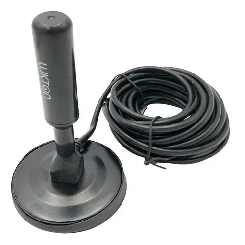 Antena Digital Cabo Longo 5m Base Ímã Resistente Chuva - R$ 49,99