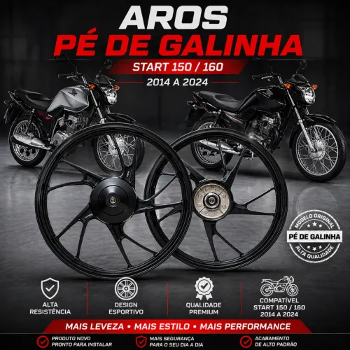Aros Pé de Galinha Modelo Start Fan e Titan 