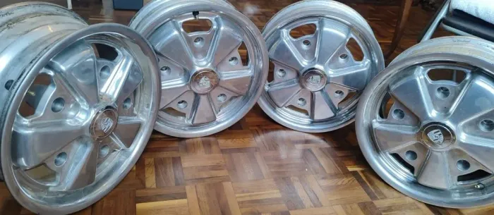 Rodas Fusca, Kombi, KG, Raw Polidas Classics Réplica Porsche 911 Fuchs 5x205