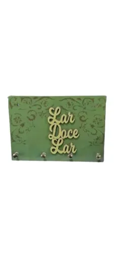 Porta Chaves de Parede MDF Lar Doce Lar Artesanal