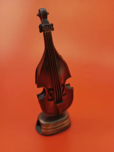 Violoncelo miniatura de ferro apontador antigo antiguidade