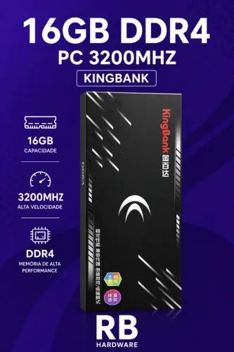 Memória DDR4 16GB PC 3200MHZ KingBank Nova