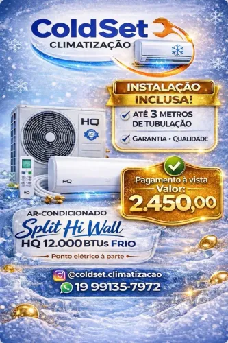Ar condicionado 12000 btus Hq Inverter ja instalado