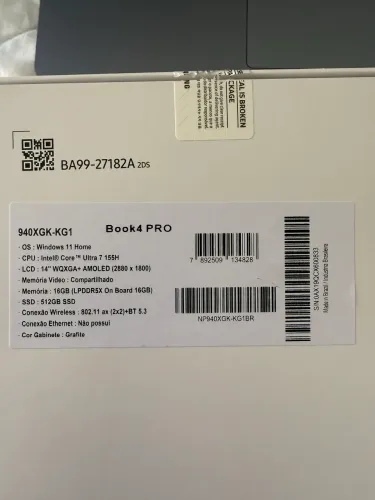 Galaxy Book4 Pro Tela Touch