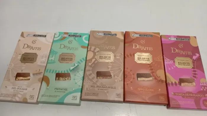 Barra de chocolate Dreams Cacau Show Bilhete Premiado