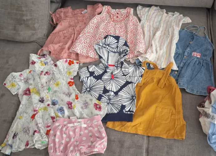 Lote 10 peças meninas 12meses. Carters, zara, milon