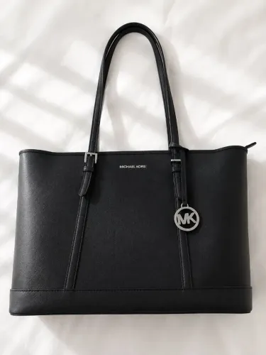 Bolsa Tote Michael Kors Jet Set Grande - Couro Saffiano Original