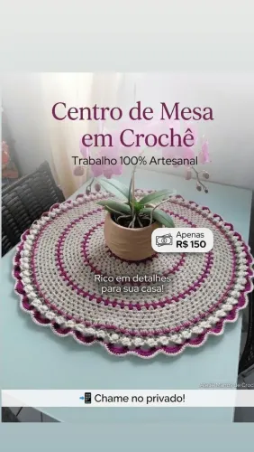 Centro de mesa em crochê