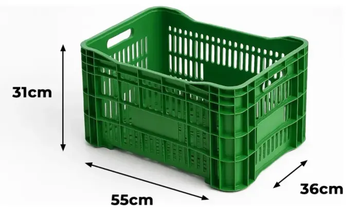 Caixa Plástica Empilhavel para feira, hortifruti, mercado