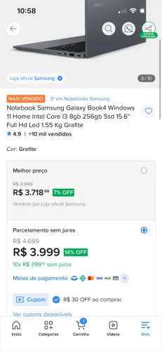 Notebook Samsung