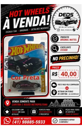HotWheels Nissan Skyline Preto - Original Mattel (Novo no Blister)