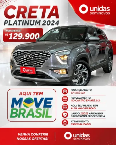 Hyundai Creta Plat. Safety 1.0 TB 12V Flex Aut. 2024