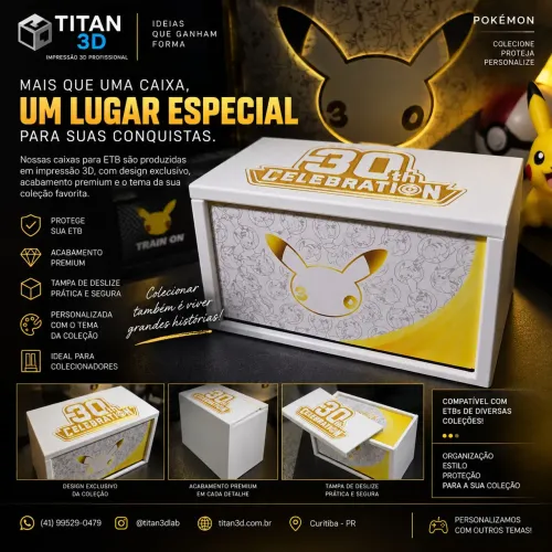 Case para ETB 30 anos Pokémon