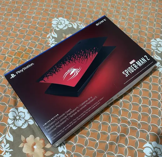 Faceplate (Tampa) PS5 Fat Com Disco Spider-Man 2 Original Sony Edição Limitada