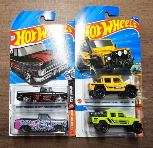 Set Lote Conjunto Hot Wheels Chevy Silverado Defender Gladiator