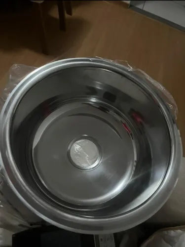 Cuba Redonda Cozinha 30 cm Aço Inox 304 com Válvula e Simão sem cor