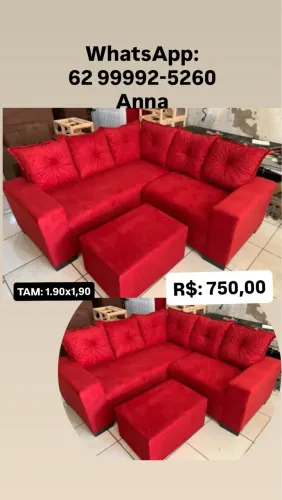 Sofá de canto 5 lugares com brinde e ótimos preços!