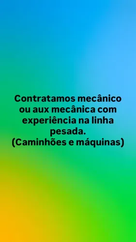 Contratamos Mecânico ou aux mecânico 