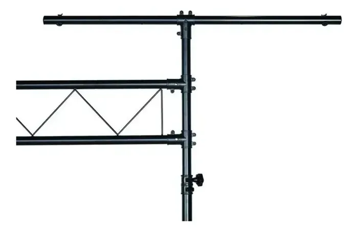 Grid Estrutura Suporte De Iluminação Duplo Mj Áudio Black