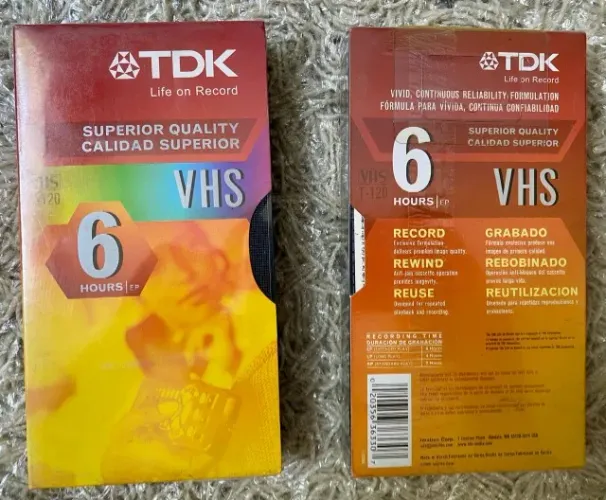 02 Fitas VHS TDK ST120XPS2 - 120 minutos (no nível padrão - standart play)