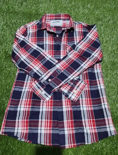 Camisa xadrez infantil tamanho 8