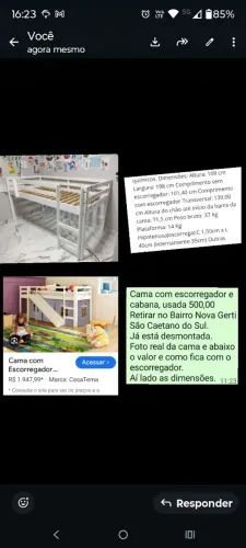 Cama solteiro com escorregador e cabana