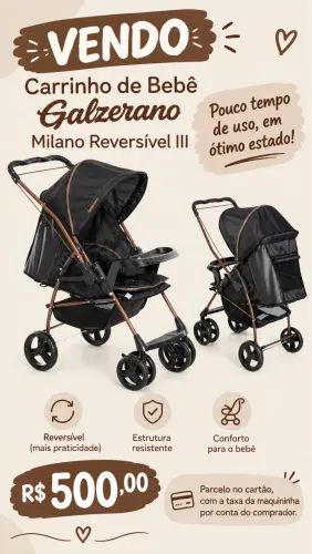 Carrinho de bebê galzerano