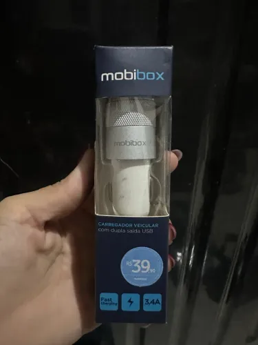 Carregador USB veicular novo da mobibox