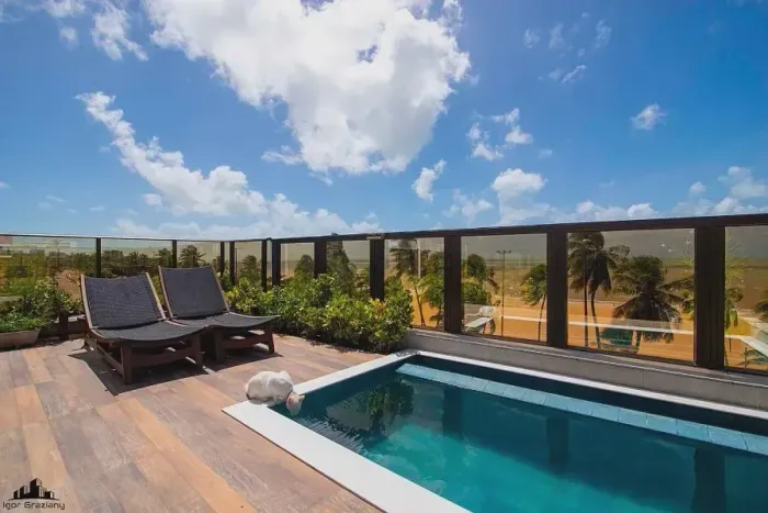 Cobertura Linear , Cabo Branco, 115M² 2 Quartos, sendo 01 suíte, 3 Vagas - mobiliada