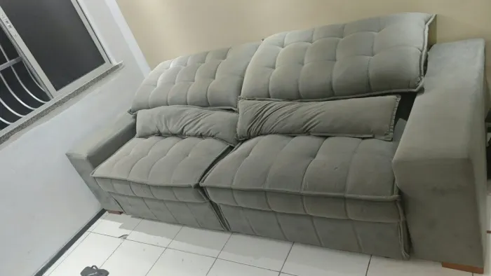 ? SOFÁ RETRÁTIL E RECLINÁVEL DE 2,50 M ? MOLAS ENSACADAS