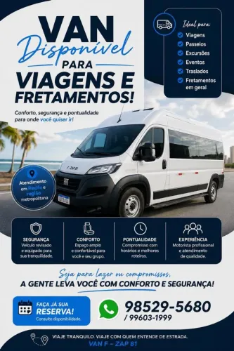 Aluguel de van com motorista