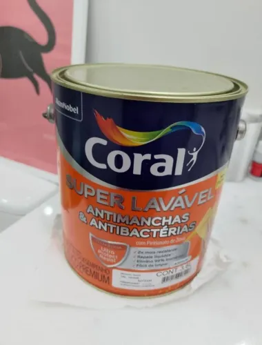 Lacrado - Coral Tinta acrílica super lavável anti manchas semi acetinado branco 3,6l