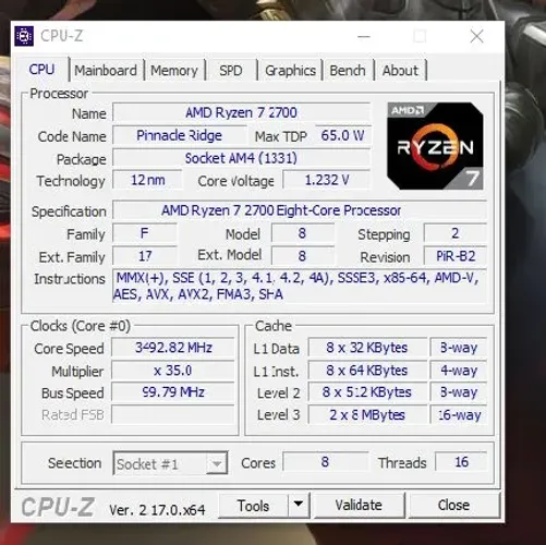 Processador Ryzen 7 2700