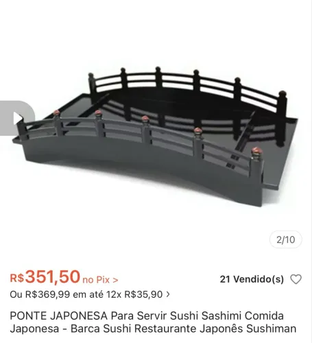 Barca de sushi polietano 