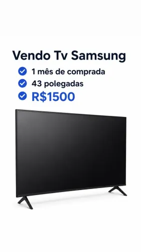Vendo TV Samsung 1 Mês de comprada 