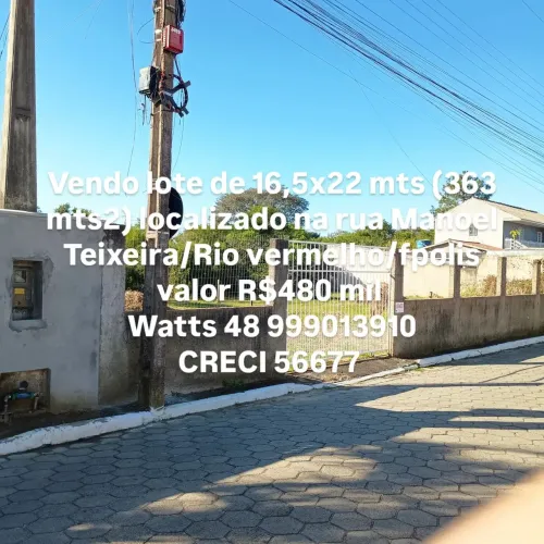 Vendo lote no Rio Vermelho fpolis SC