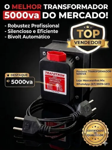 Transformador Inversor de Energia 5000va Novo Cod:001